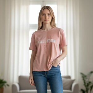 Cynthia Rowley CALI-YORK Soft Pink Tee